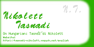 nikolett tasnadi business card